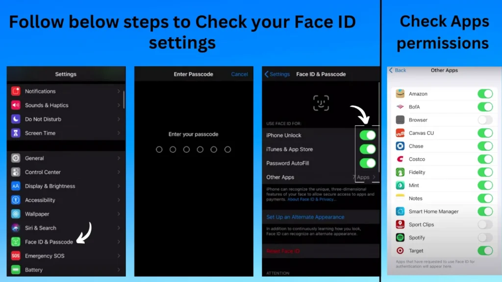 Check your Face ID settings