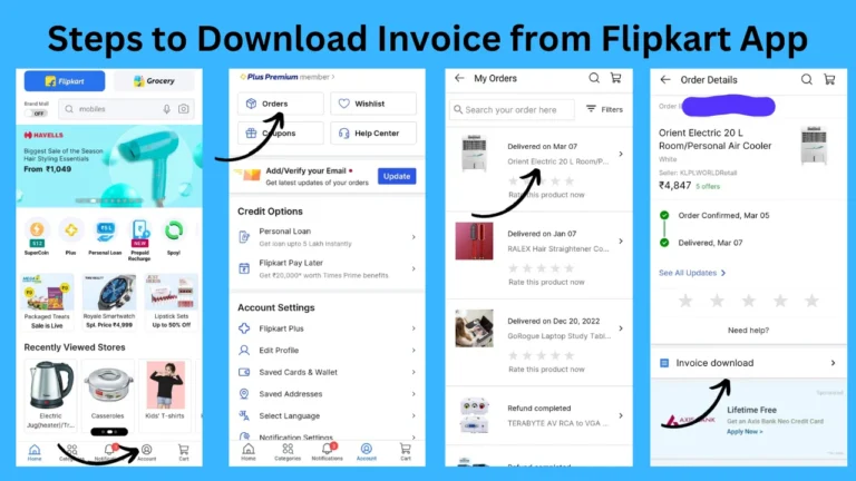 Invoice from flipkart app